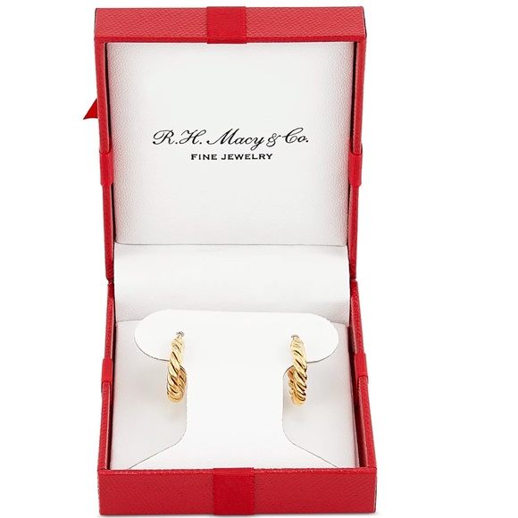 R.H. Macy & Co. 10KY 17MM Twisted Hoop Earrings - Picture 3 of 5